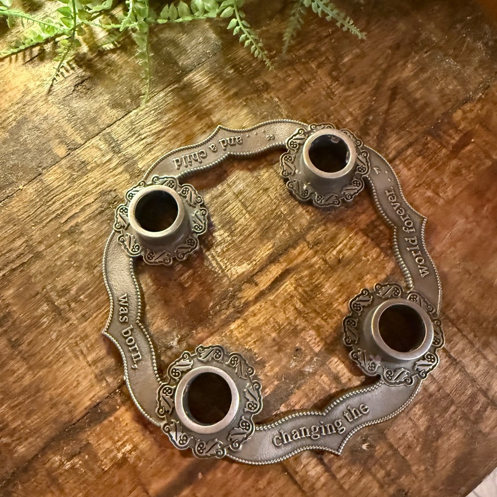Cathedral Art "Four Weeks" Advent candle Holder